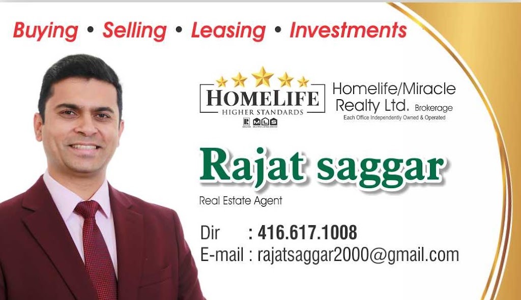 Rajat saggar - REALTOR Homelife Brampton | 821 Bovaird Dr W, Brampton, ON L6X 0T9, Canada | Phone: (416) 617-1008