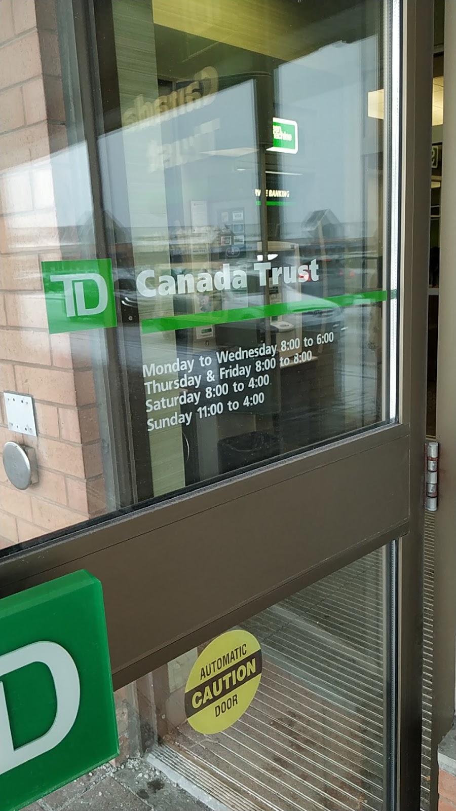 TD Canada Trust Branch and ATM | 9255 Woodbine Ave, Markham, ON L6C 1Y9, Canada | Phone: (905) 887-2811