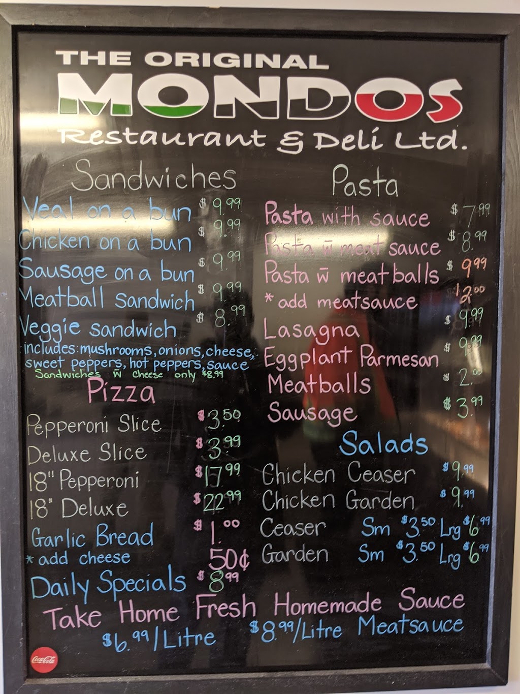 Mondos The Original Mondos Restaurant & Deli | 461 Dunlop St W, Barrie, ON L4N 1C2, Canada | Phone: (705) 730-1617