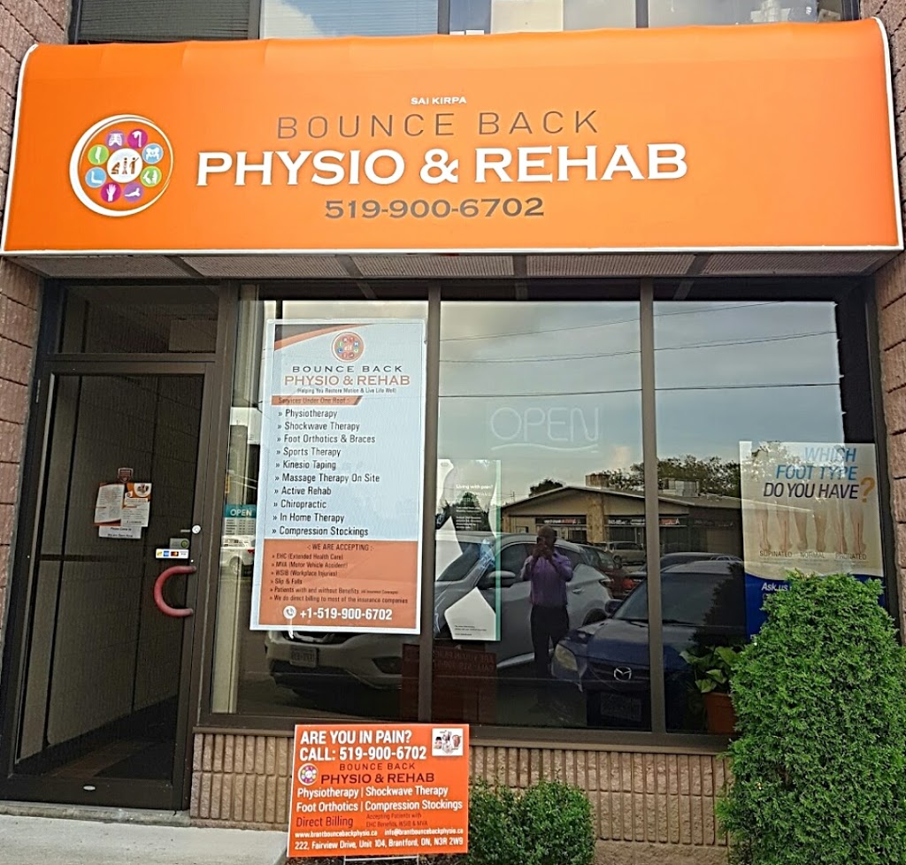 Bounce Back Physio and Rehab | 222 Fairview Dr #104, Brantford, ON N3R 2W9, Canada | Phone: (519) 900-6702