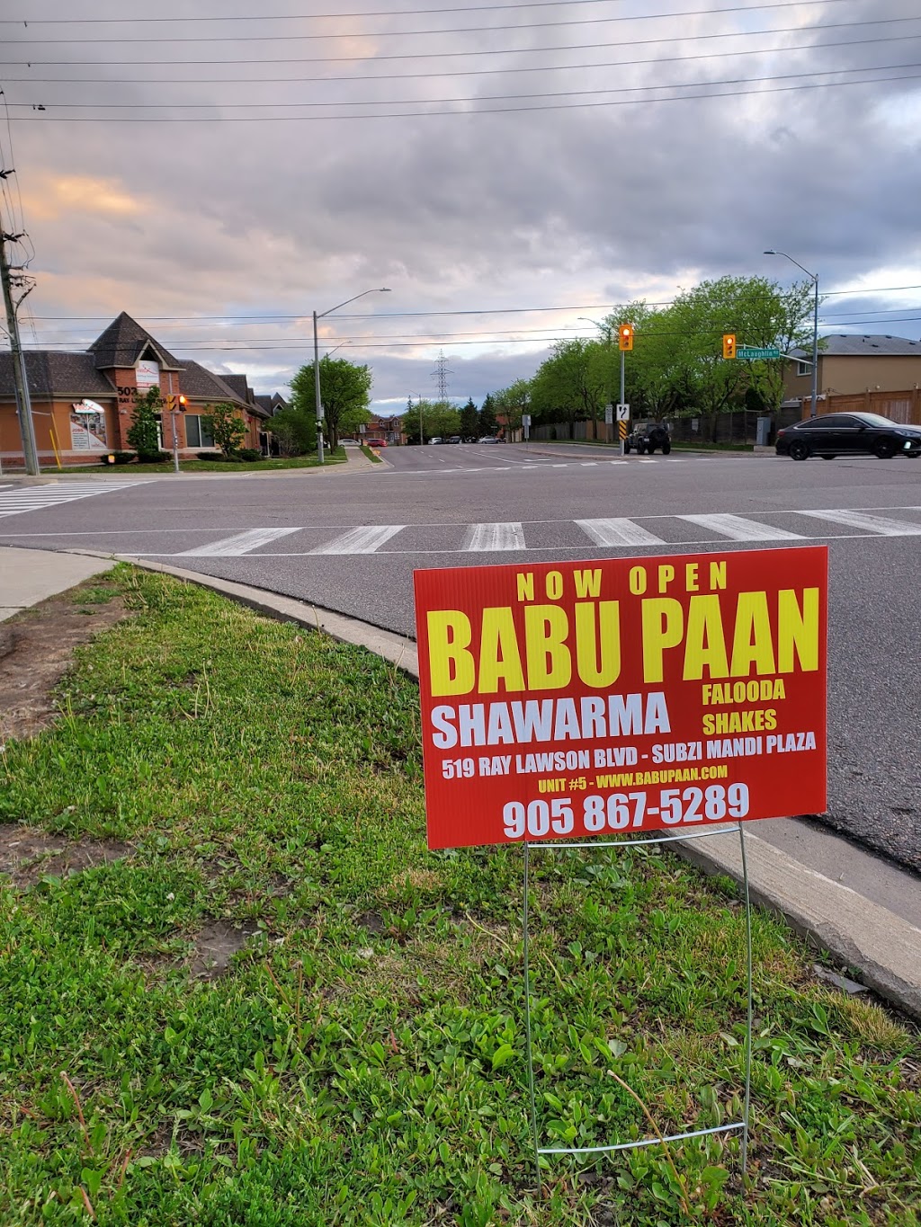 Babu Paan & Shawarma | 519 Ray Lawson Blvd Unit # 5, Brampton, ON L6Y 3T8, Canada | Phone: (905) 867-5289