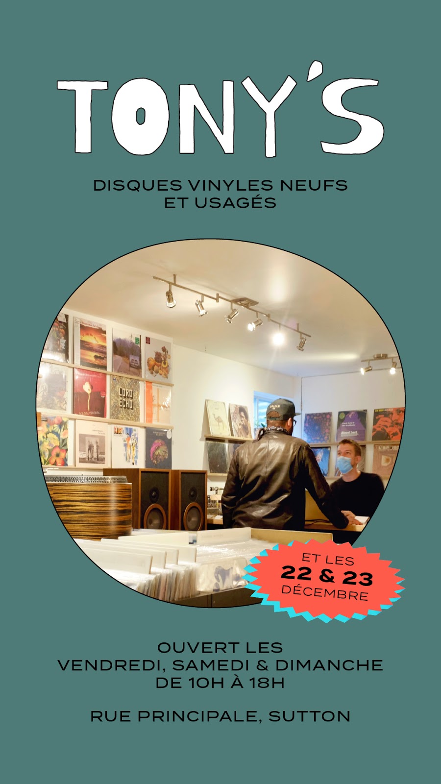 Disques Tonys Records | 22 Rue Principale N #8, Sutton, QC J0E 2K0, Canada | Phone: (450) 538-0764