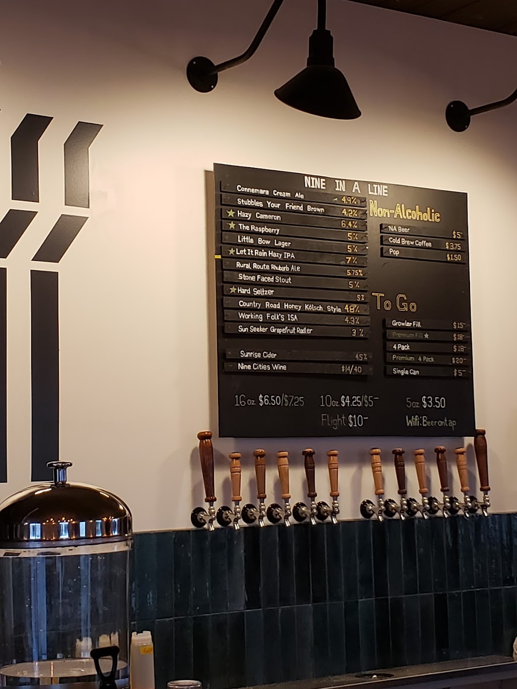 Nine in a Line Brewing Co. | 119 1 Ave N, Vulcan, AB T0L 2B0, Canada | Phone: (403) 486-8815