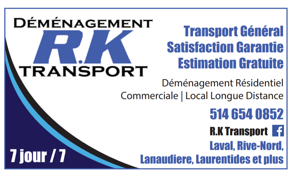 Déménagement R.K transport inc | 694 Rue des Prairies, Saint-Lin - Laurentides, QC J5M 2P9, Canada | Phone: (514) 654-0852