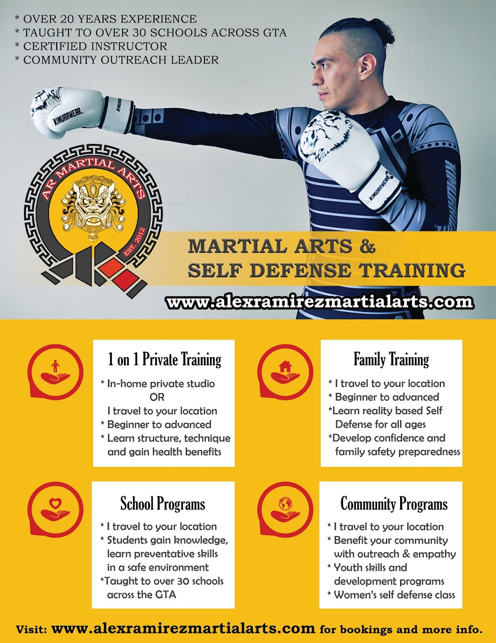 AR Martial Arts & Self Defense Training | 4 Anglesey Blvd, Etobicoke, ON M9A 3B3, Canada | Phone: (647) 501-3671