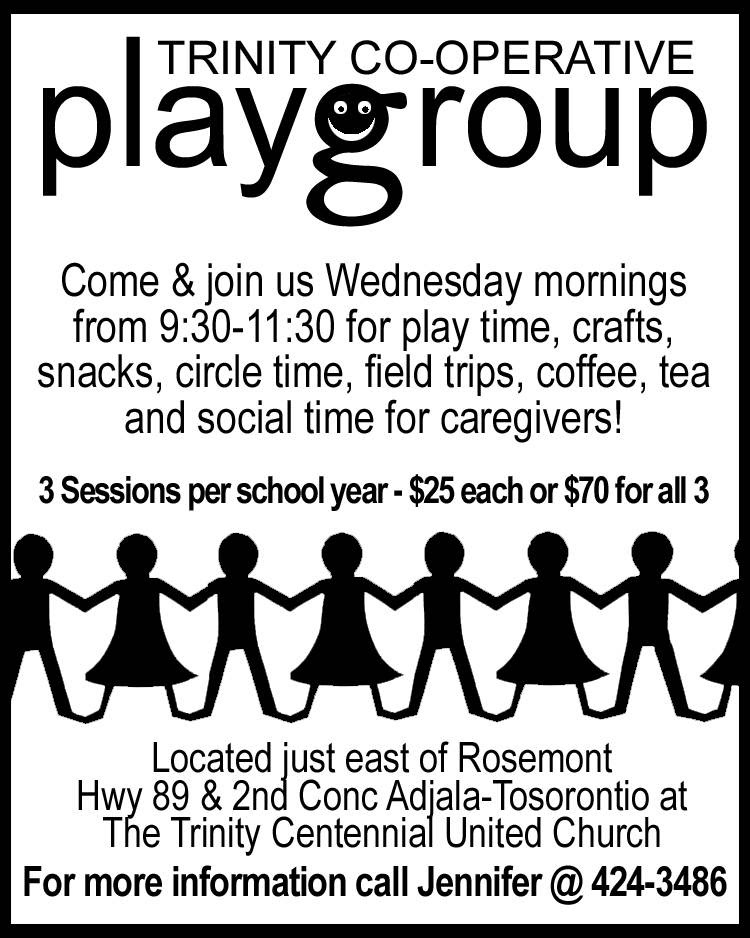 Trinity Co-Operative Playgroup | 4903 Road 2 Conc, Rosemont, ON L0N 1R0, Canada | Phone: (705) 435-0548