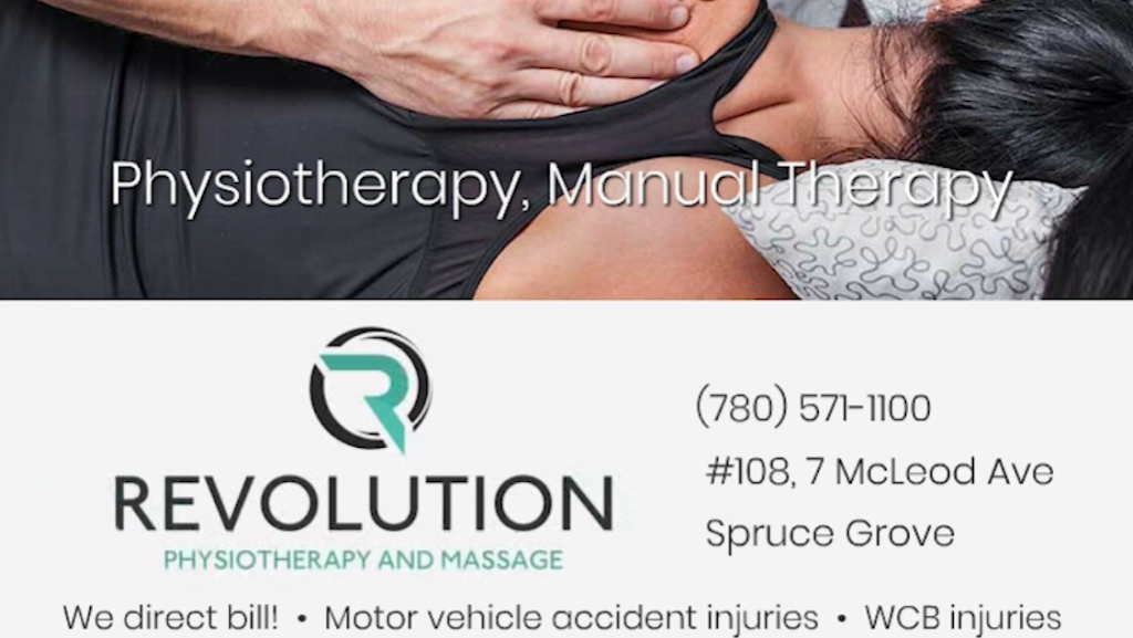 Revolution Physiotherapy & Massage | 7 McLeod Ave #108, Spruce Grove, AB T7X 4B8, Canada | Phone: (780) 571-1100