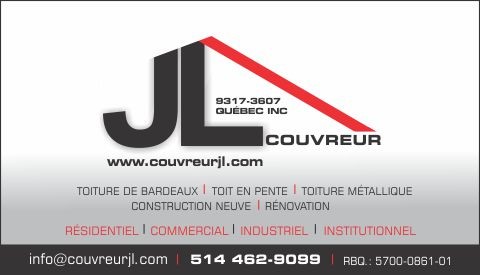 Couvreur JL | 1043 Rue Rivest, Saint-Lin - Laurentides, QC J5M 2M5, Canada | Phone: (514) 462-9099