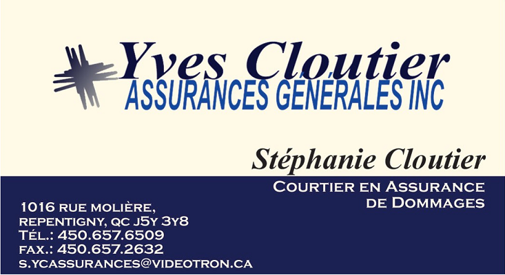 Yves Cloutier Assurances Générales Inc | 1016 Rue Molière, Repentigny, QC J5Y 3Y8, Canada | Phone: (450) 657-6509