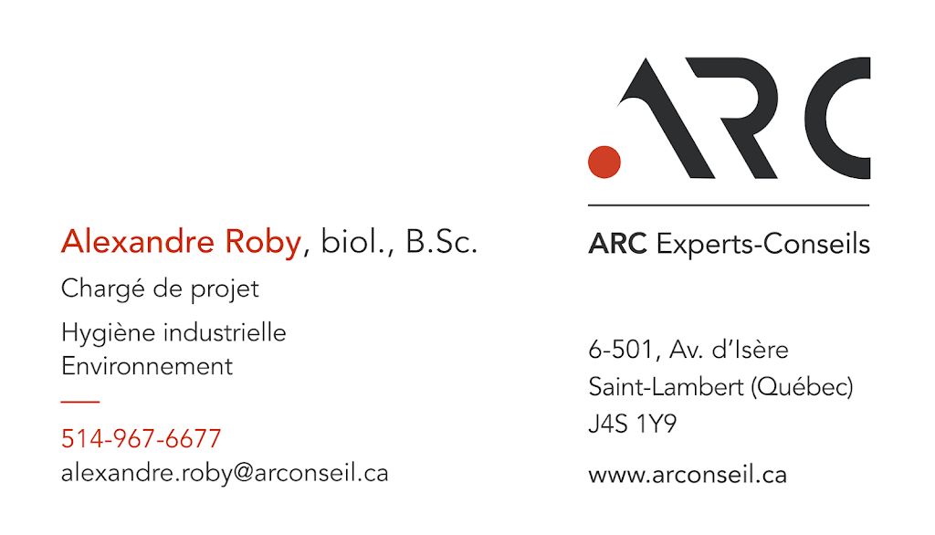 ARC Experts-Conseils | 501 Av. dIsère #6, Saint-Lambert, QC J4S 1Y9, Canada | Phone: (514) 967-6677