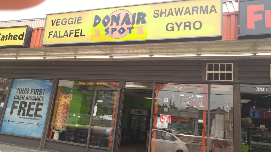 Donair Spot | 8616 Granville St, Vancouver, BC V6P 6T2, Canada | Phone: (604) 261-5543