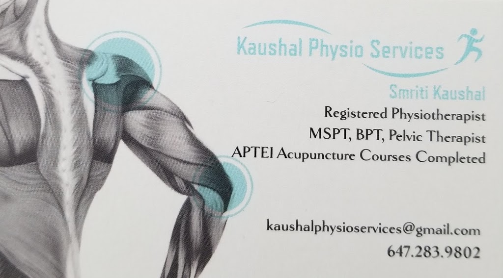 Kaushal Physio Services | 31 Rivertrail Ave, Kitchener, ON N2A 0H8, Canada | Phone: (647) 283-9802