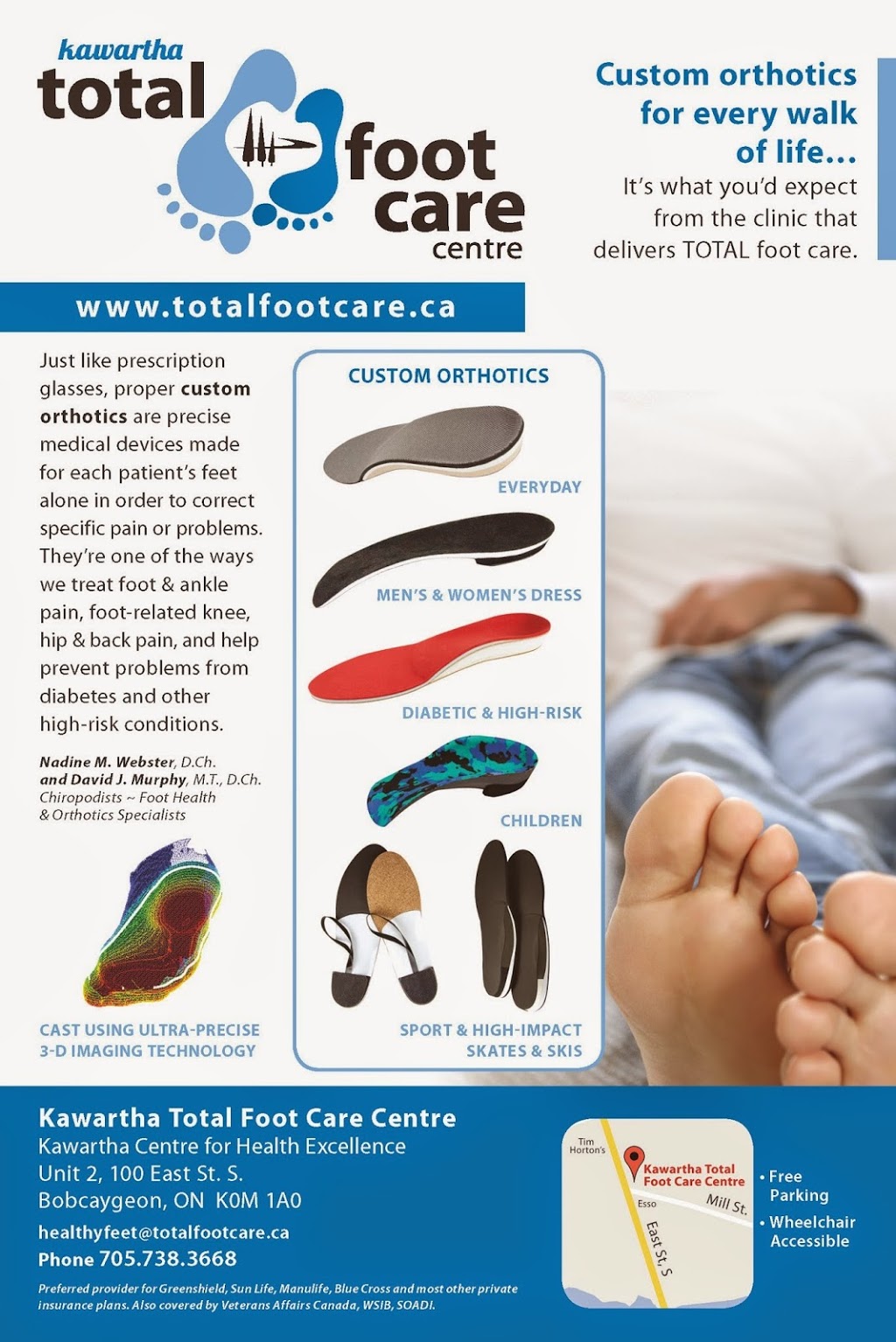 Kawartha Total Foot Care Centre | 100 East Street S, Bobcaygeon, ON K0M 1A0, Canada | Phone: (705) 738-3668