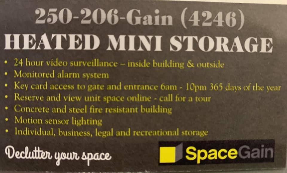 SpaceGain Self Storage | 4747 Tebo Ave, Port Alberni, BC V9Y 8A9, Canada | Phone: (250) 206-4246