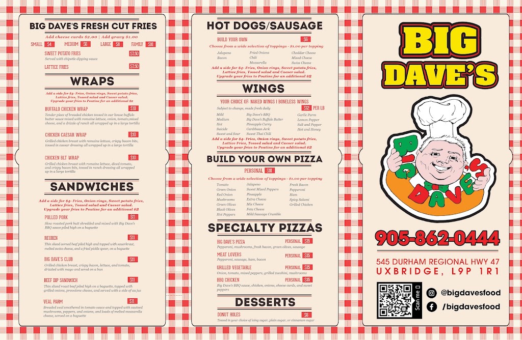 Big Daves Diner | 545 Durham Regional Hwy 47, Uxbridge, ON L9P 1R1, Canada | Phone: (905) 862-0444