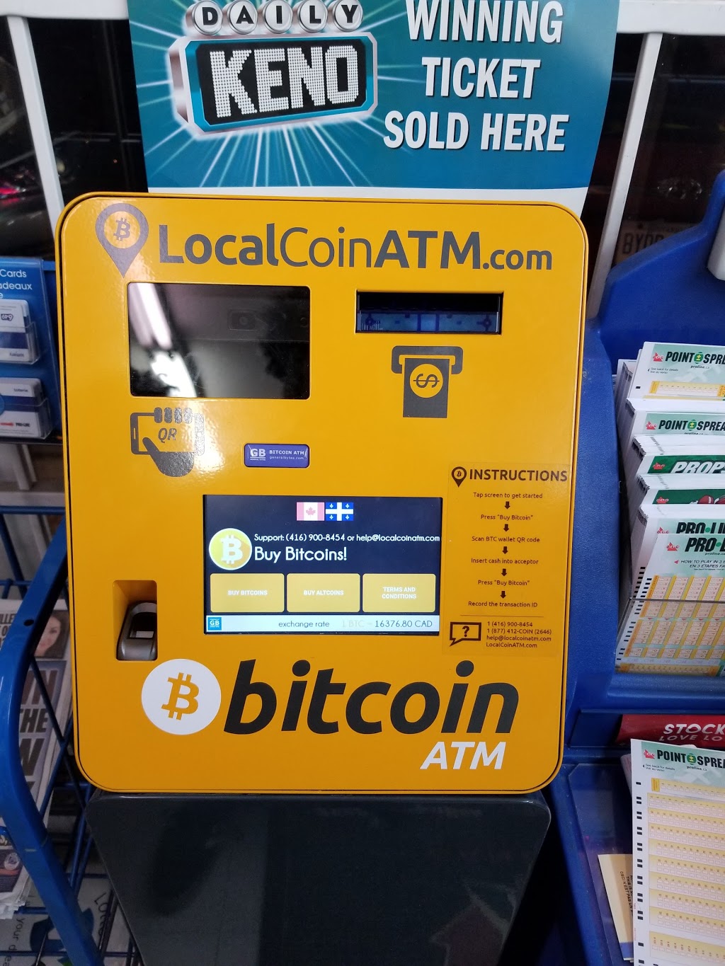 Localcoin Bitcoin ATM - Dixon Convenience | 648 Dixon Rd, Etobicoke, ON M9W 1J1, Canada | Phone: (877) 412-2646