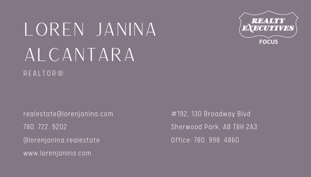 Loren Janina Real Estate | Edmonton Realtor | 130 Broadway Blvd #192, Sherwood Park, AB T8H 2A3, Canada | Phone: (780) 722-9202