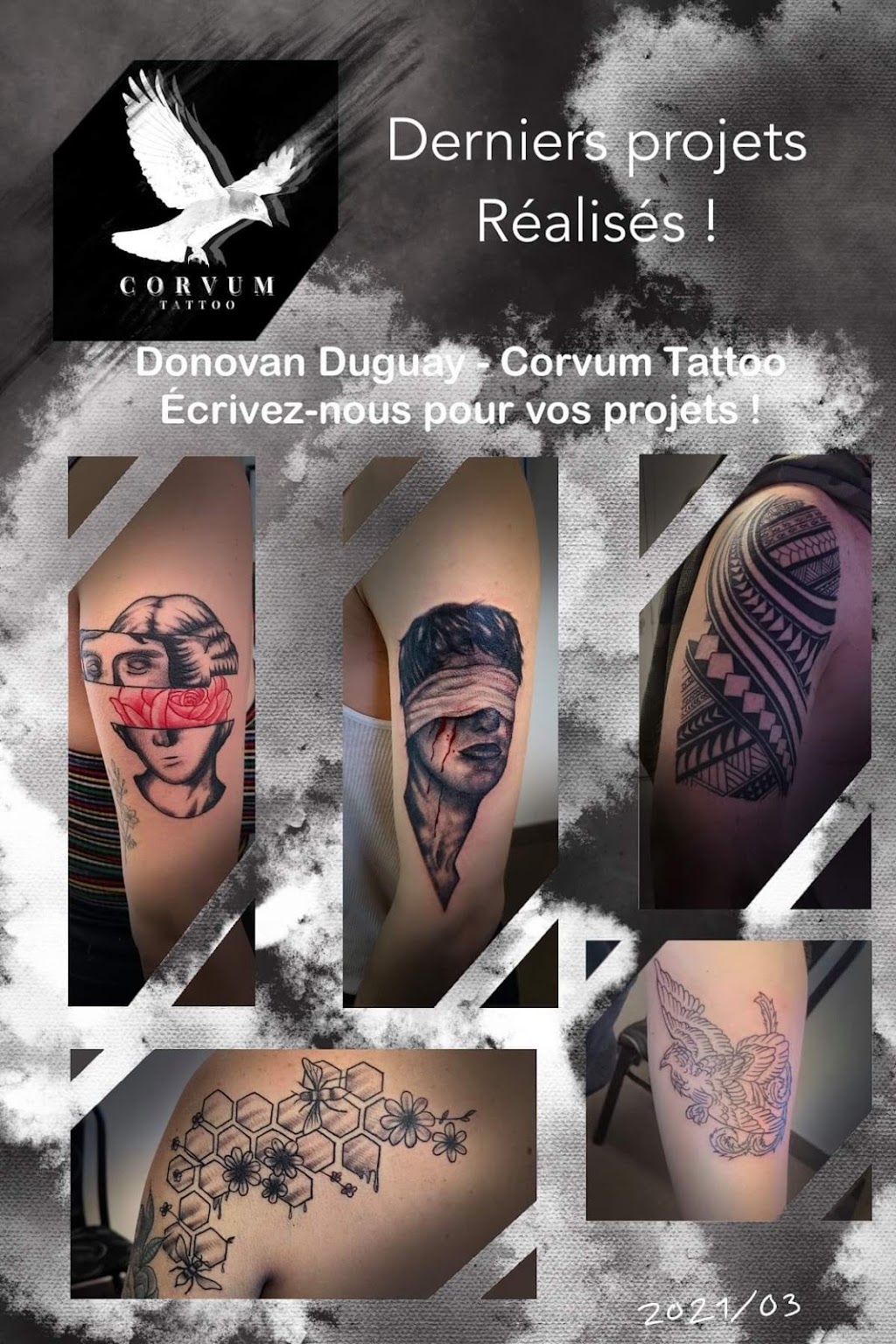 Corvum Tattoo | 360 Bd du Lac #102, Québec, QC G2M 0C9, Canada | Phone: (418) 998-7152