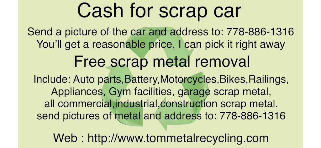 Free scrap metal removal - Tom Metal Recycling | 8350 11th Ave, Burnaby, BC V3N 2P4, Canada | Phone: (778) 886-1316