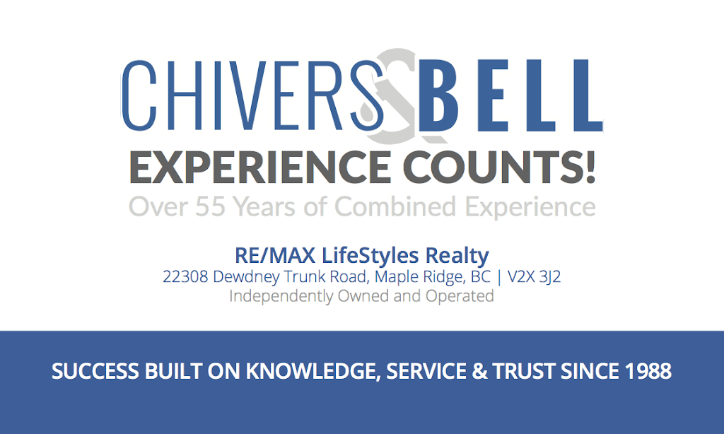 Chivers & Bell RE/MAX LifeStyles Realty | 22308 Dewdney Trunk Rd, Maple Ridge, BC V2X 2J3, Canada | Phone: (604) 420-9100