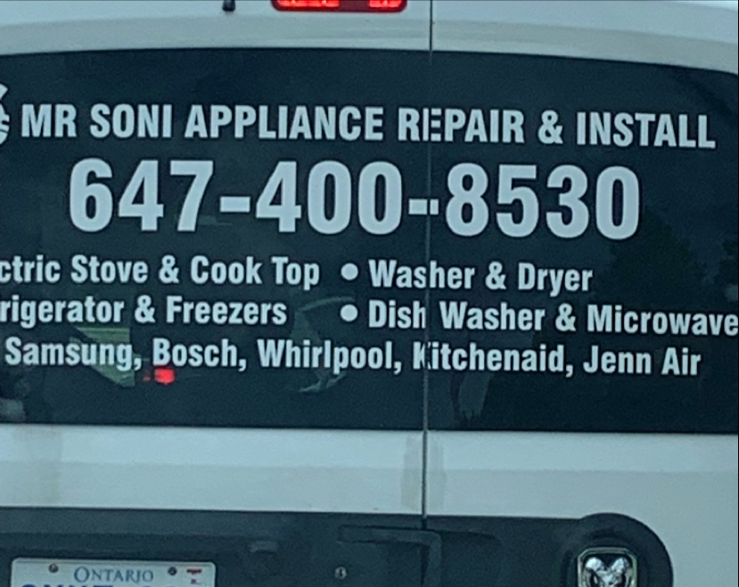 Soni Appliance repair | 6 Ostrander Blvd, Brampton, ON L6X 0G8, Canada | Phone: (647) 400-8530