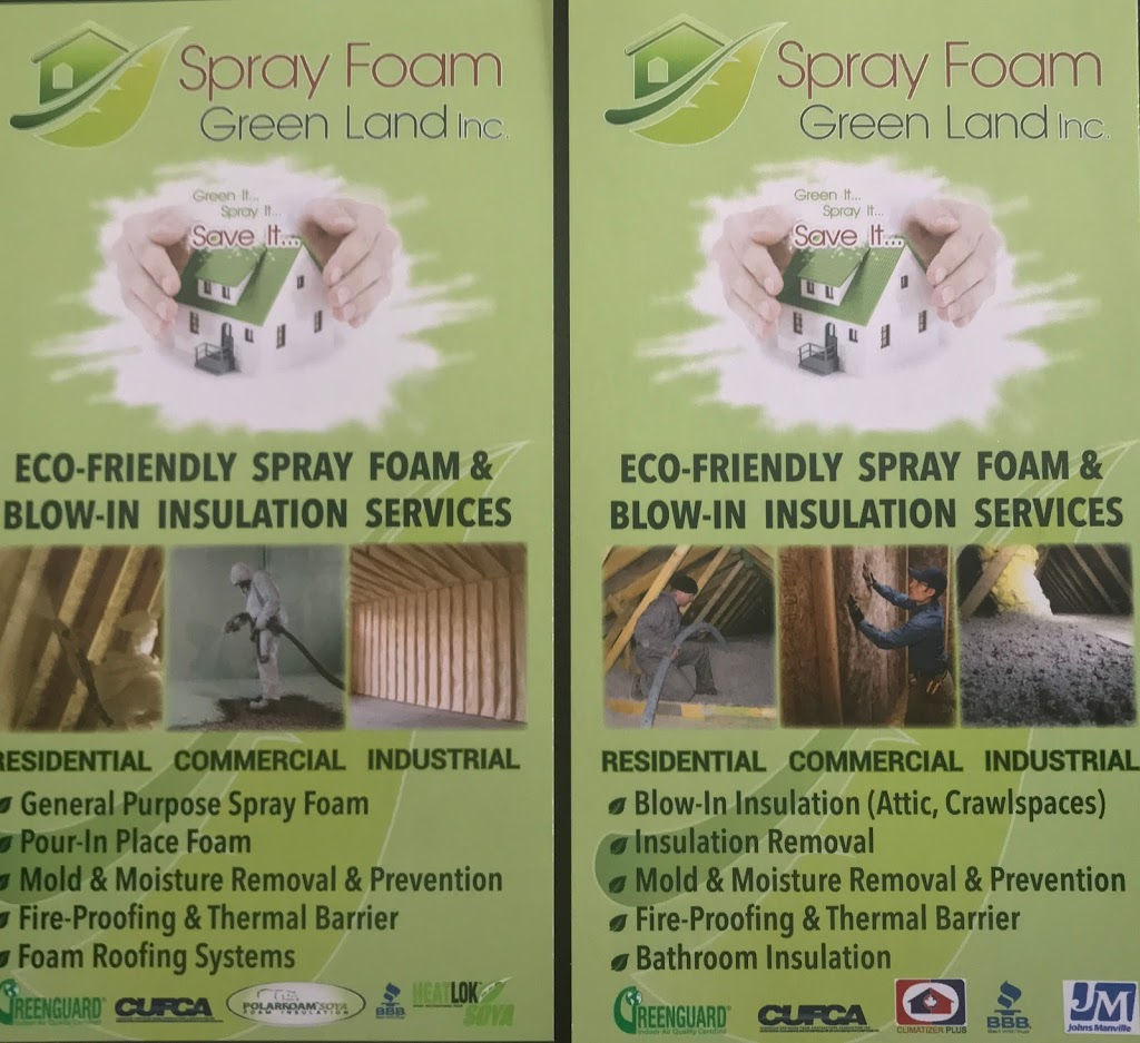 Spray Foam Green Land Inc. | 1894 Kirkwall Crescent, Mississauga, ON L4X 1P1, Canada | Phone: (905) 294-6212