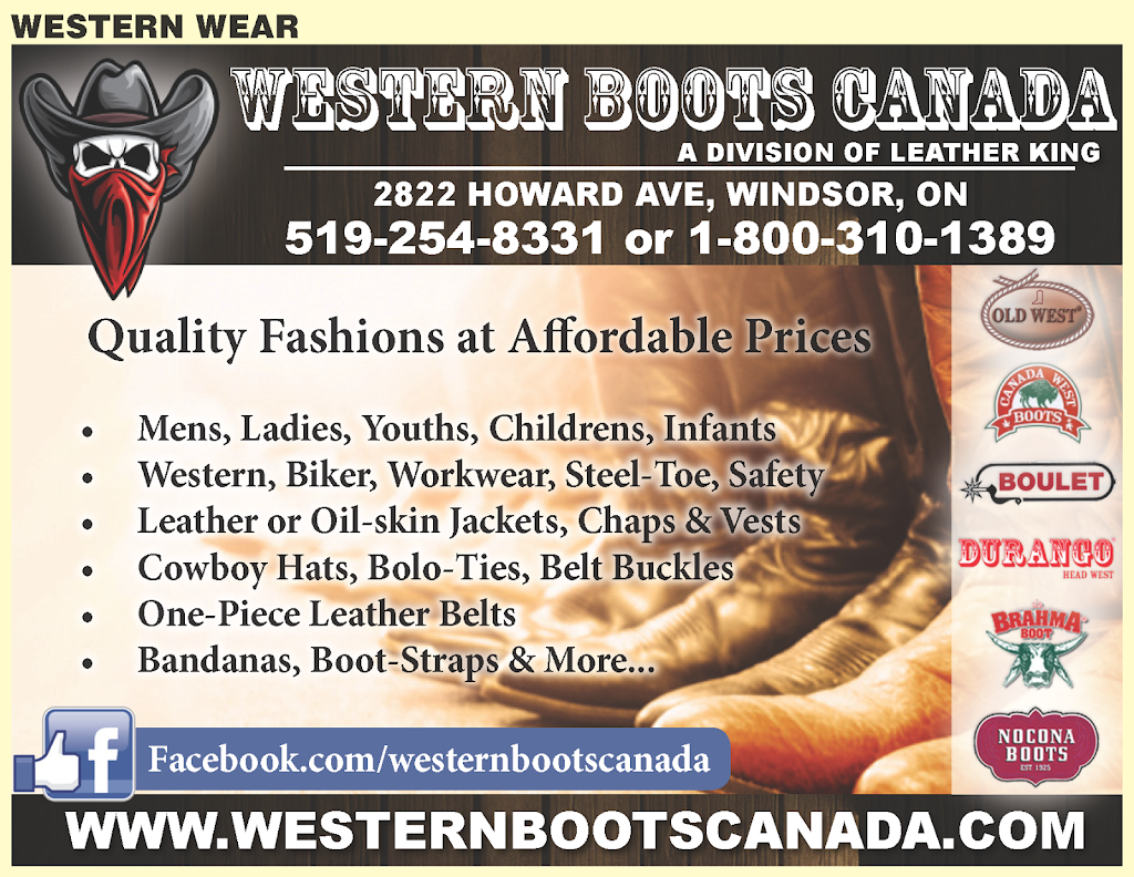 WesternBootsCanada.com | 2822 Howard Ave, Windsor, ON N8X 3Y2, Canada | Phone: (519) 254-8331