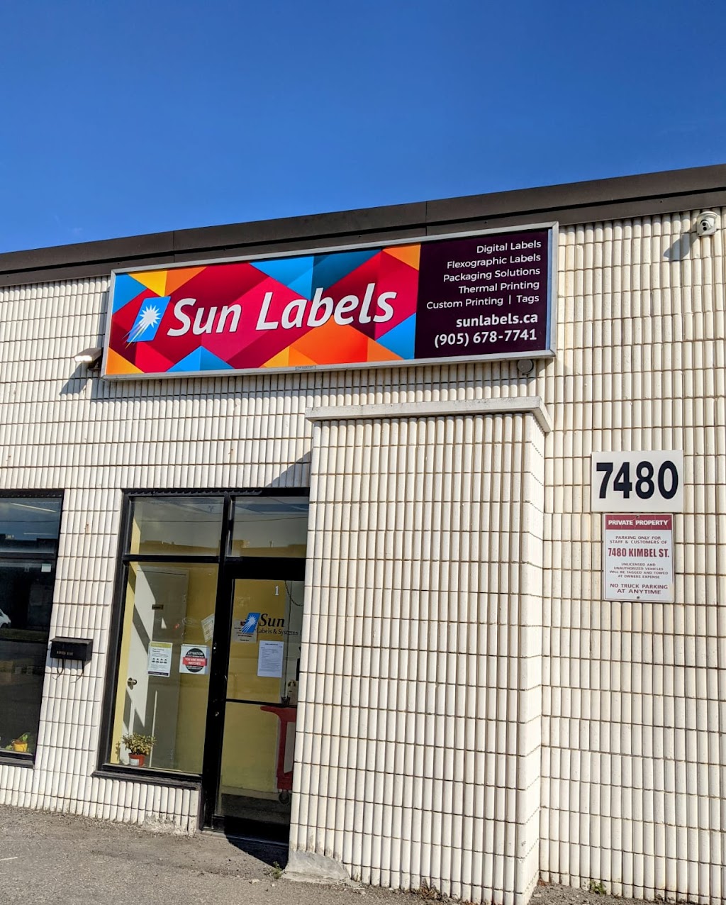 Sun Labels & Systems Inc. | 7480 Kimbel St Unit 1, Mississauga, ON L5S 1A5, Canada | Phone: (905) 678-7741