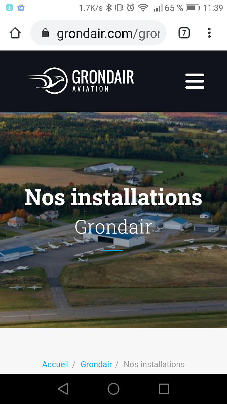 Grondair | Aéroport de Saint-Frédéric, CSZ4 2075, QC-112, Saint-Frédéric, QC G0N 1P0, Canada | Phone: (844) 592-0907