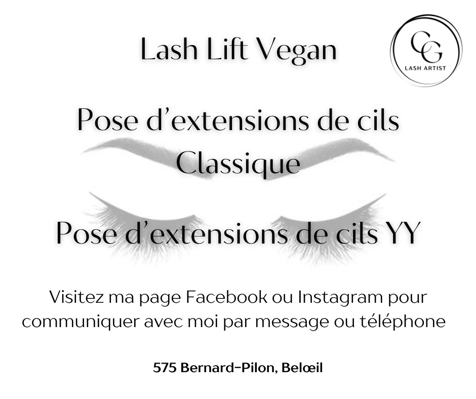 CG Lash Artist - Extension de cils | 575 Rue Bernard-Pilon, Beloeil, QC J3G 1V4, Canada | Phone: (450) 502-3942