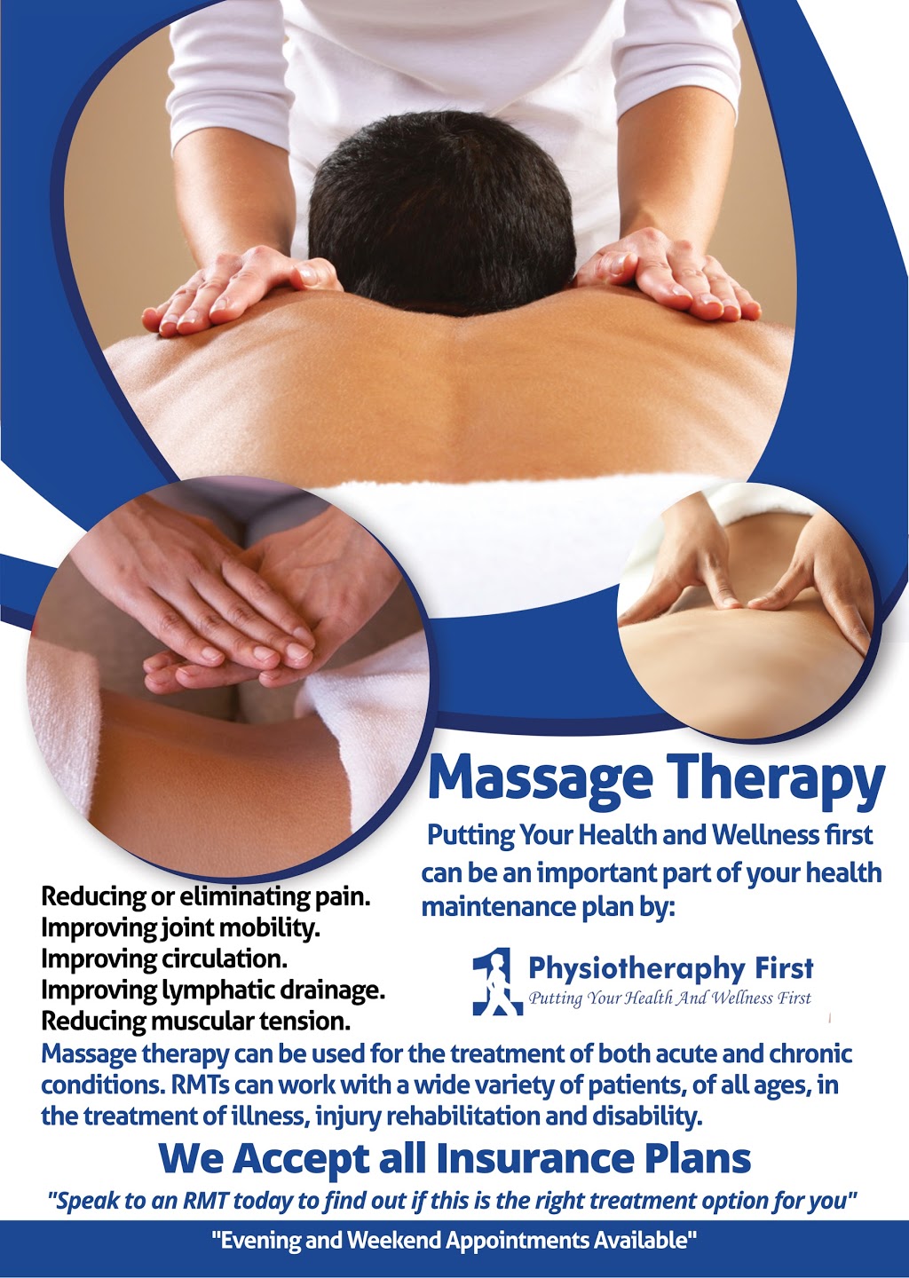 Physiotherapy First | 511 Ray Lawson Blvd, Brampton, ON L6Y 0N2, Canada | Phone: (905) 796-6662