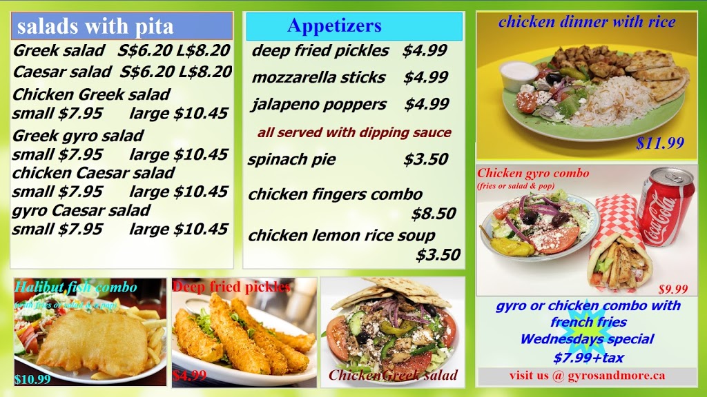 Gyros & More | 400 Manning Rd #5, Windsor, ON N8N 3N7, Canada | Phone: (519) 739-9200