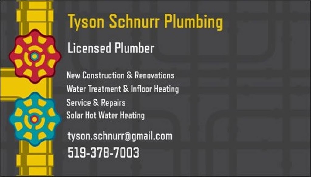 Tyson Schnurr Plumbing | 365 Spring Creek Rd, Wiarton, ON N0H 2T0, Canada | Phone: (519) 378-7003