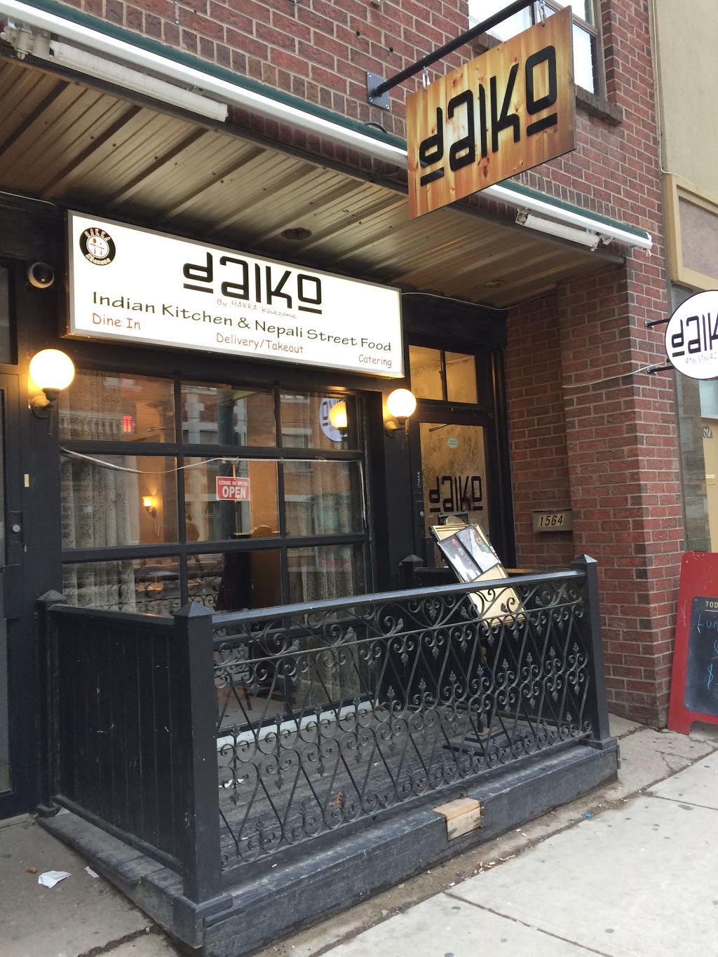 Daiko Indian Kitchen and Nepali Street Food | 1564 Queen St W, Toronto, ON M6R 1A6, Canada | Phone: (416) 516-4038