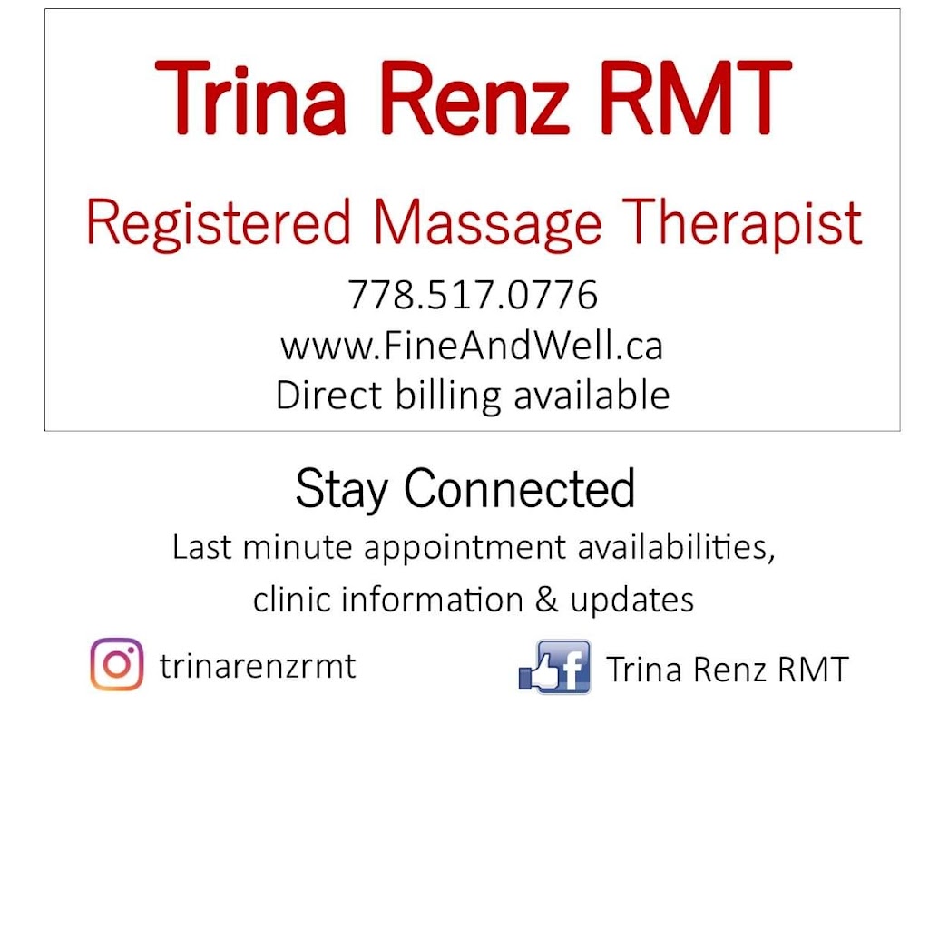 Trina Renz RMT | 1601 1st St S, Cranbrook, BC V1C 2N6, Canada | Phone: (778) 517-0776