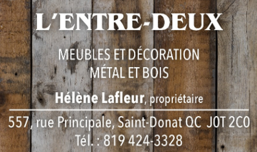 L Entre-Deux | 356 Rue Principale, Saint-Donat-de-Montcalm, QC J0T 2C0, Canada | Phone: (819) 424-3328