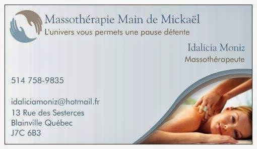 Massothérapie Main de Mickaël | 13 Rue des Sesterces, Blainville, QC J7C 6B3, Canada | Phone: (514) 758-9835