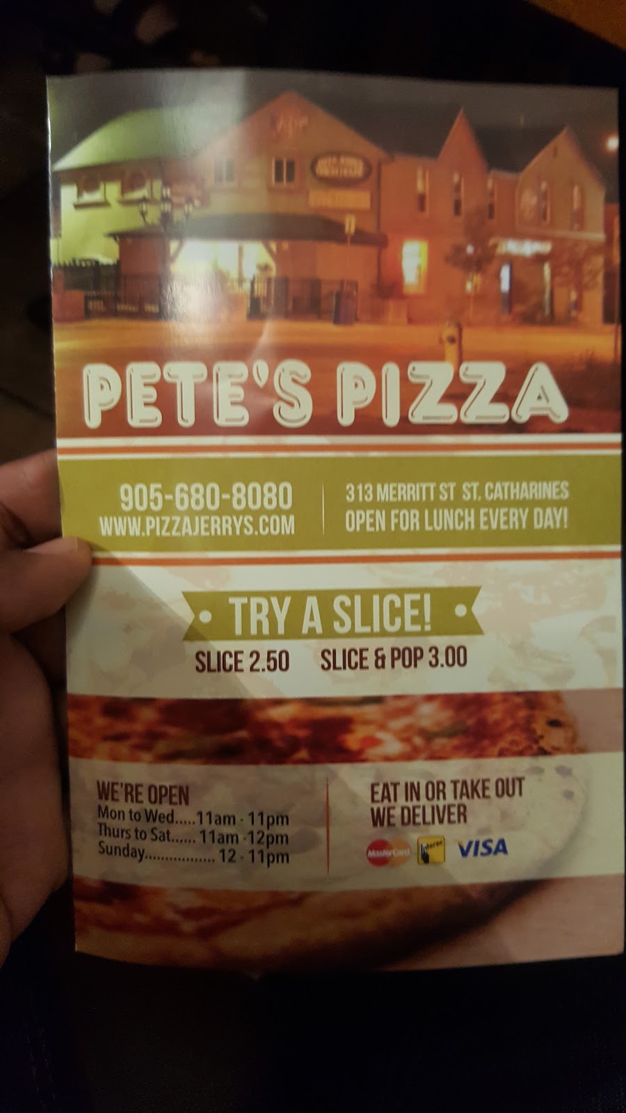 Petes Pizza | 313 Merritt St, St. Catharines, ON L2T 1K3, Canada | Phone: (905) 680-8080