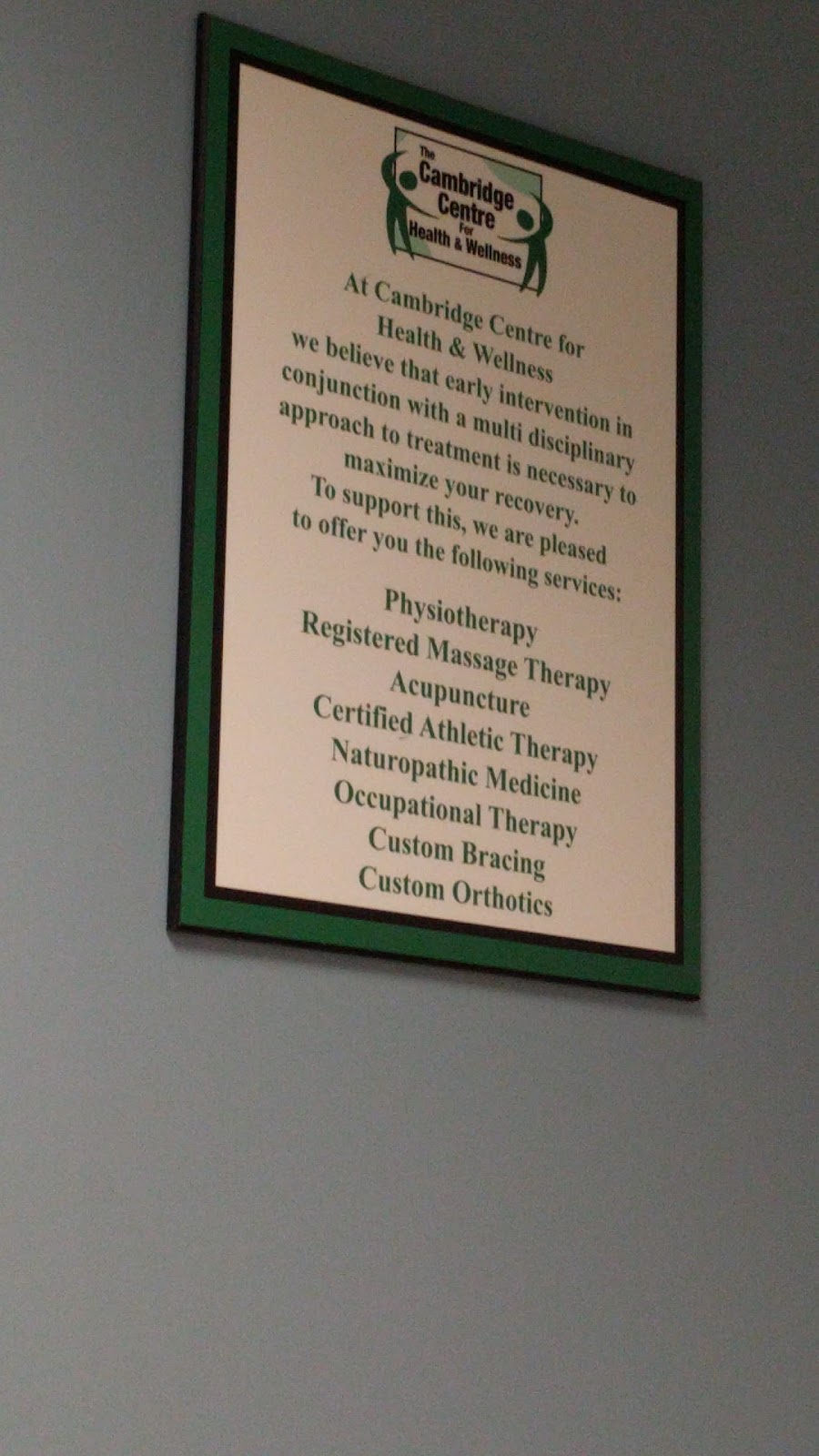 Cambridge Centre For Health & Wellness | 350 Conestoga Blvd, Unit B4D, Cambridge, ON N1R 7L7, Canada | Phone: (519) 624-9994