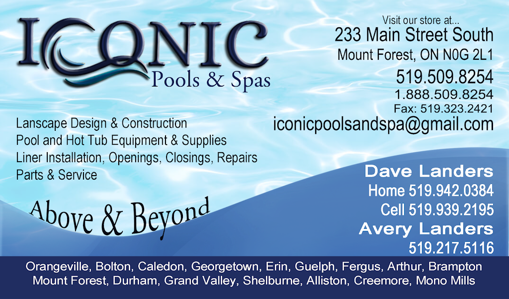 Iconic Pools & Spa Inc. | 233 Main St S, Mount Forest, ON N0G 2L1, Canada | Phone: (519) 509-8254