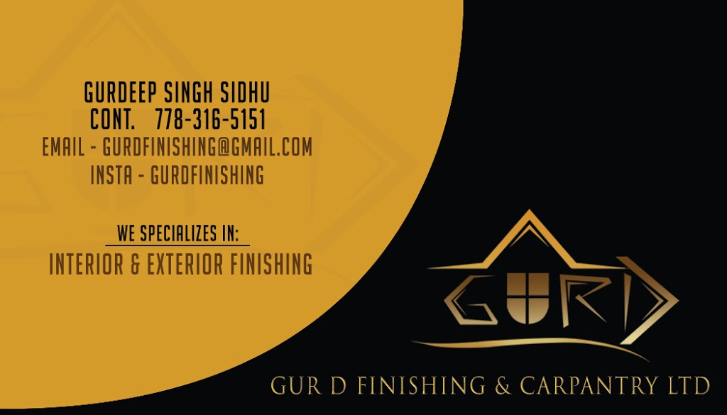 Gur D Finishing & Carpantry LTD | 8481 133a St, Surrey, BC V3W 6Y6, Canada | Phone: (778) 316-5151