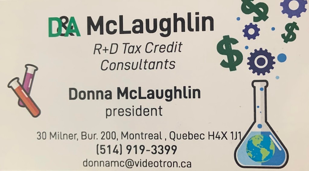 Consultants D&A McLaughlin Inc | 67 Westminster North, Montréal-Ouest, QC H4X 1Y8, Canada | Phone: (514) 481-0331