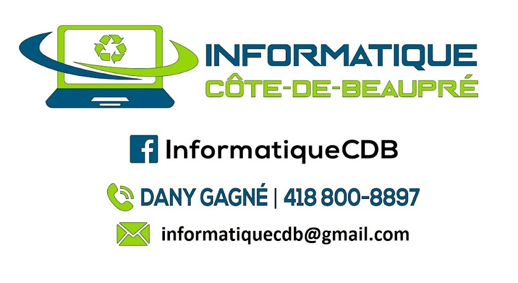 Informatique Côte-De-Beaupré | 5 Rue des Sables, Saint-Tite-des-Caps, QC G0A 4J0, Canada | Phone: (418) 800-8897