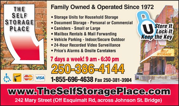 The Self Storage Place | 242 Mary St, Victoria, BC V9A 3V9, Canada | Phone: (250) 386-4144