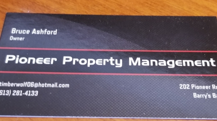 Pioneer Property Management | 202 Pioneer Rd, Barrys Bay, ON K0J 1B0, Canada | Phone: (613) 281-4133