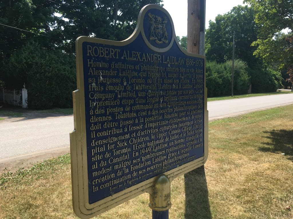 Historical Plaque - Robert Alexander Laidlaw 1886-1976 | 12 Turner St, Roches Point, ON L0E 1P0, Canada | Phone: (416) 325-5000