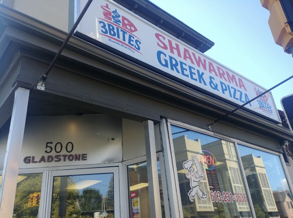 3 BITES Shawarma, Greek & Pizza | 500 Gladstone Ave, Ottawa, ON K1R 5P1, Canada | Phone: (613) 231-3636