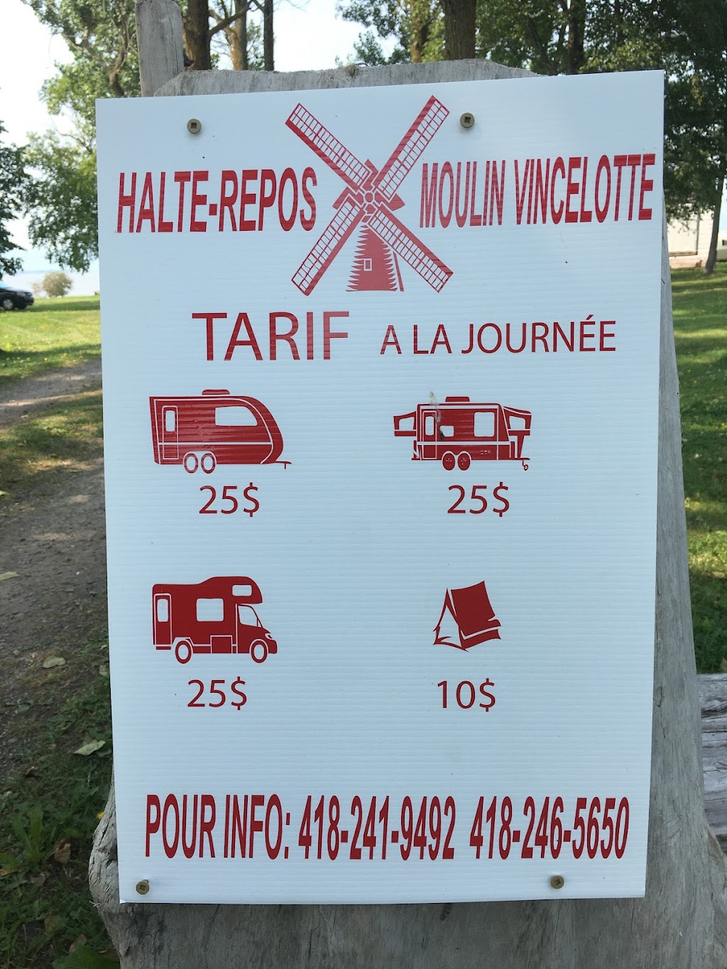 Halte-repos Moulin Vincelotte | 641 Chem. des Pionniers E, Cap-Saint-Ignace, QC G0R 1H0, Canada | Phone: (418) 241-9492