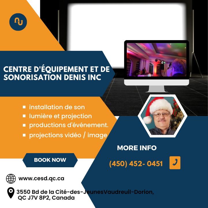 Centre déquipement et de sonorisation Denis inc. | 3550 Bd de la Cité-des-Jeunes, Vaudreuil-Dorion, QC J7T 1J9, Canada | Phone: (514) 231-3104