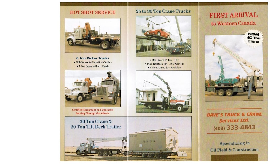 Daves Truck & Crane Services Ltd | Street Southeast Trail-8616, Calgary, AB T2C 2P6, Canada | Phone: (403) 333-4843